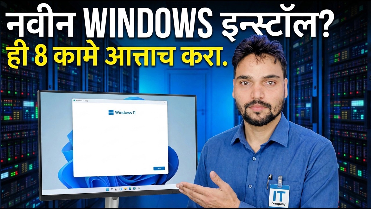 नवीन विंडोज इंस्टॉल करायचे? आवश्यक सेटअप आणि ऑप्टिमायझेशन पायऱ्या
