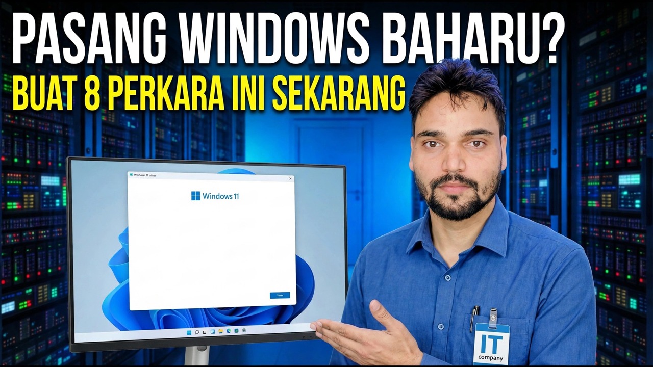Pemasangan Windows Baharu? Langkah Persediaan & Pengoptimuman Penting