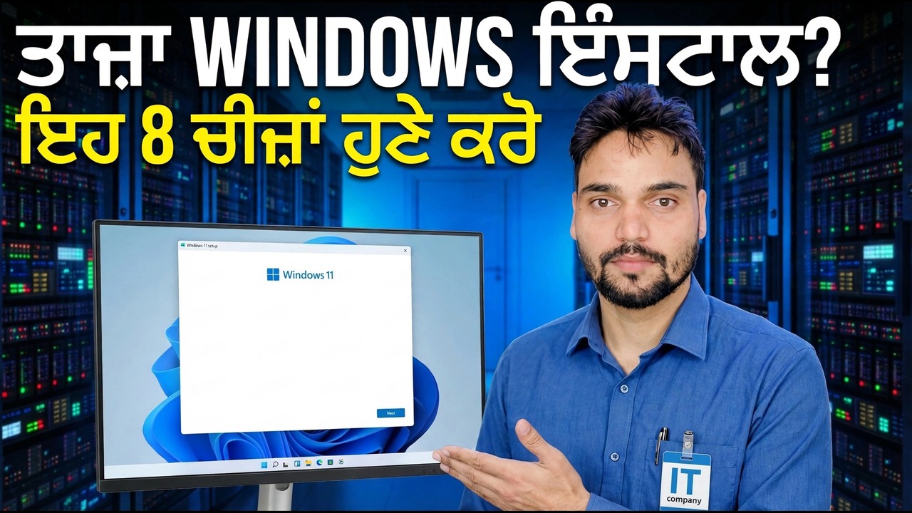 ਨਵਾਂ ਵਿੰਡੋਜ਼ ਇੰਸਟਾਲ ਕਰਨਾ ਹੈ? ਜ਼ਰੂਰੀ ਸੈੱਟਅੱਪ ਅਤੇ ਸੁਯੋਗਕਰਨ ਦੇ ਪੜਾਅ