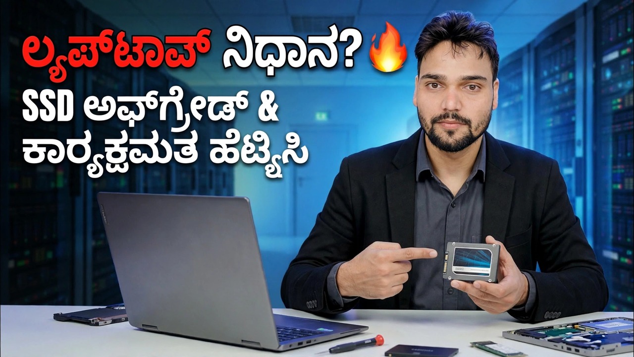 ಲ್ಯಾಪ್‌ಟಾಪ್ SSD ಅಪ್‌ಗ್ರೇಡ್ 🔥 ನಿಮಿಷಗಳಲ್ಲಿ ವೇಗದ ಕಾರ್ಯಕ್ಷಮತೆ!