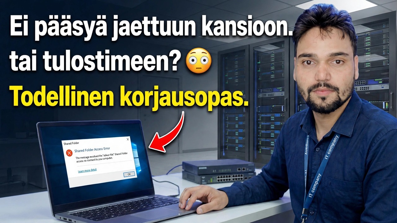 Etkö voi käyttää jaettua kansiota tai tulostinta? 😳 Todellinen korjausopas