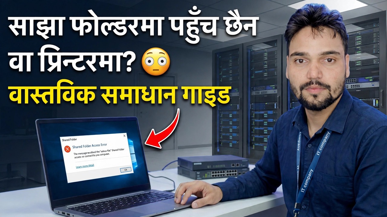 साझा फोल्डर वा प्रिन्टर पहुँच गर्न सक्नुहुन्न? 😳 वास्तविक फिक्स गाइड