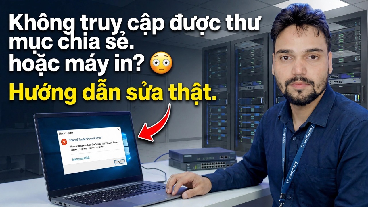 Không thể truy cập Thư mục dùng chung hoặc Máy in? 😳 Hướng dẫn sửa lỗi thực tế