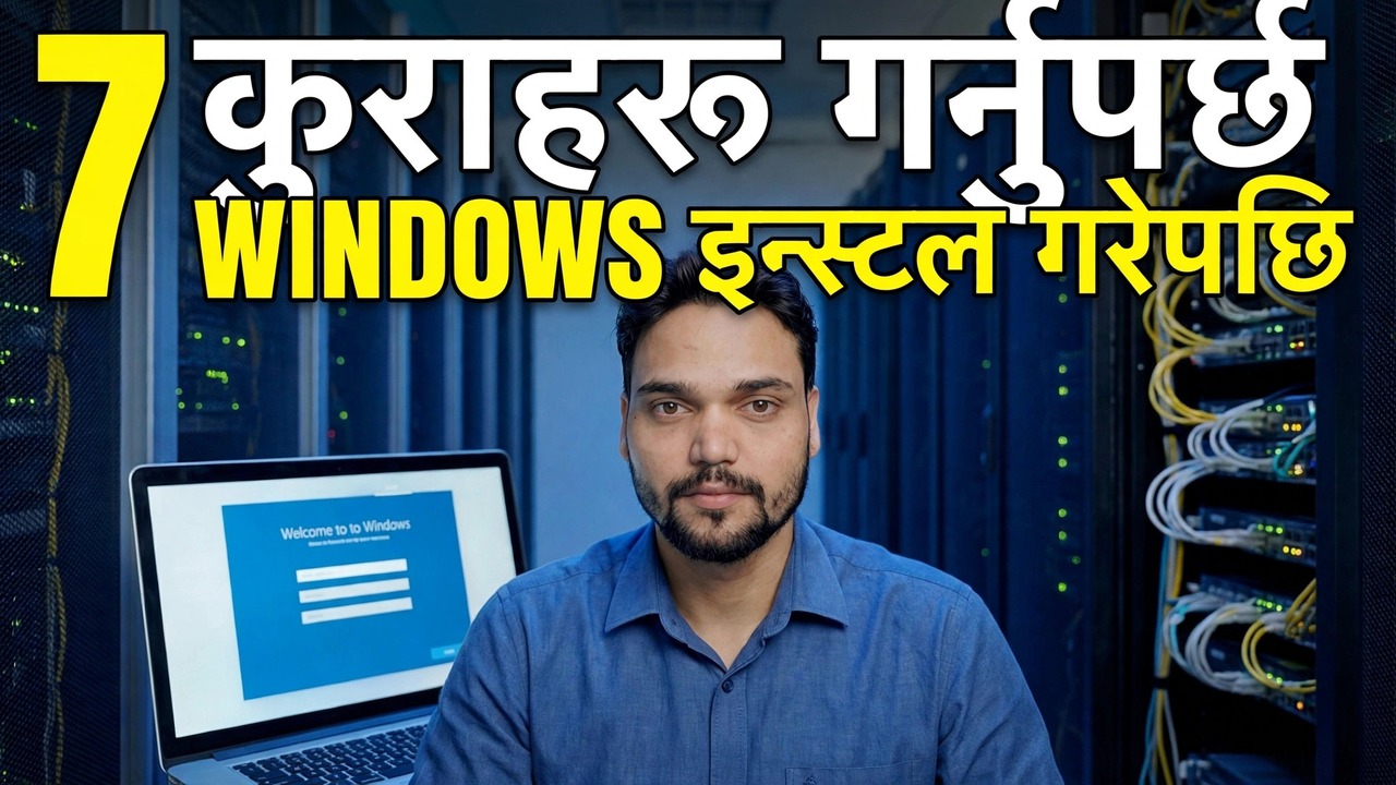 विन्डोज सेटअप गाइड पूरा गर्नुहोस्