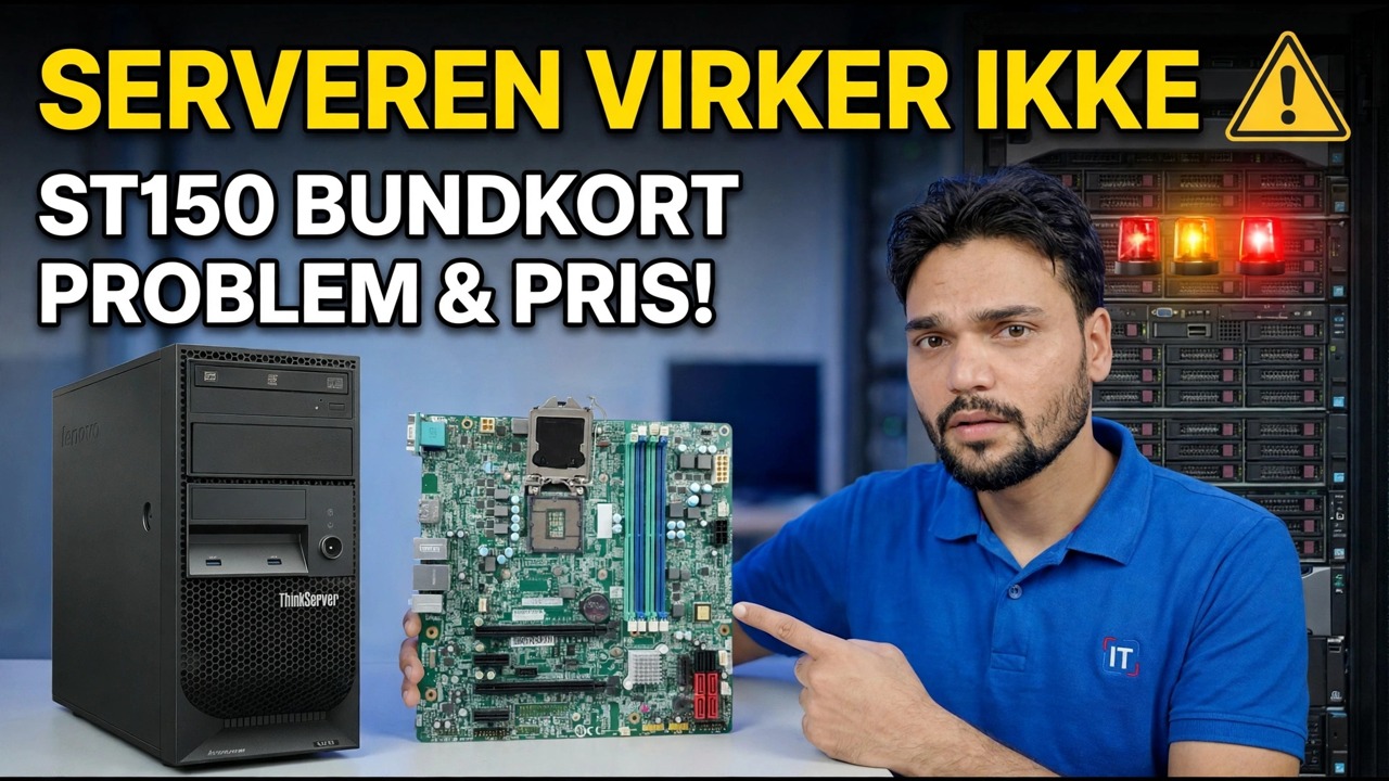 Lenovo ST150 bundkort dødt? 😳 Pris & fix guide!