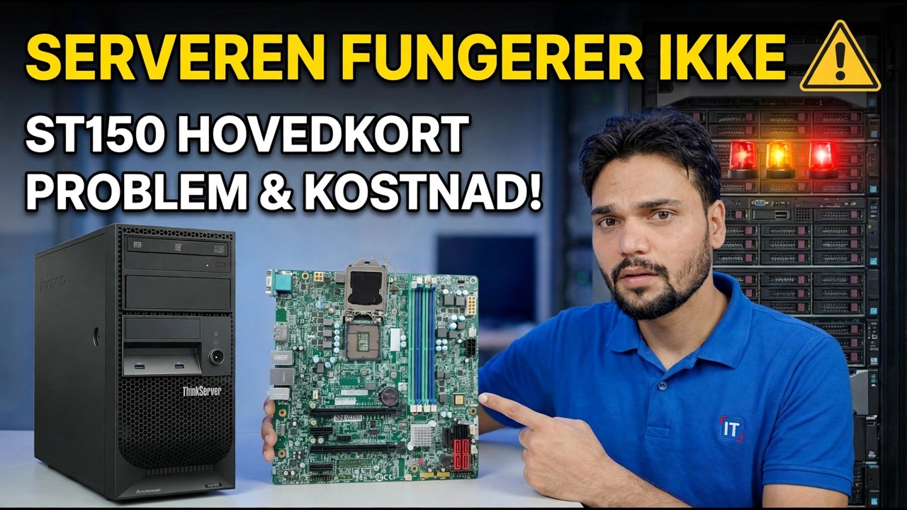 Lenovo ST150 hovedkort dødt? 😳 Pris- og fiksguide!