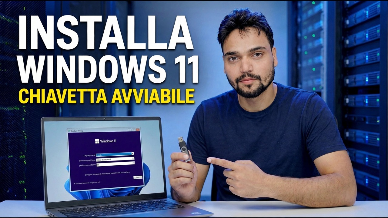 Installa Windows 11 utilizzando Pendrive avviabile