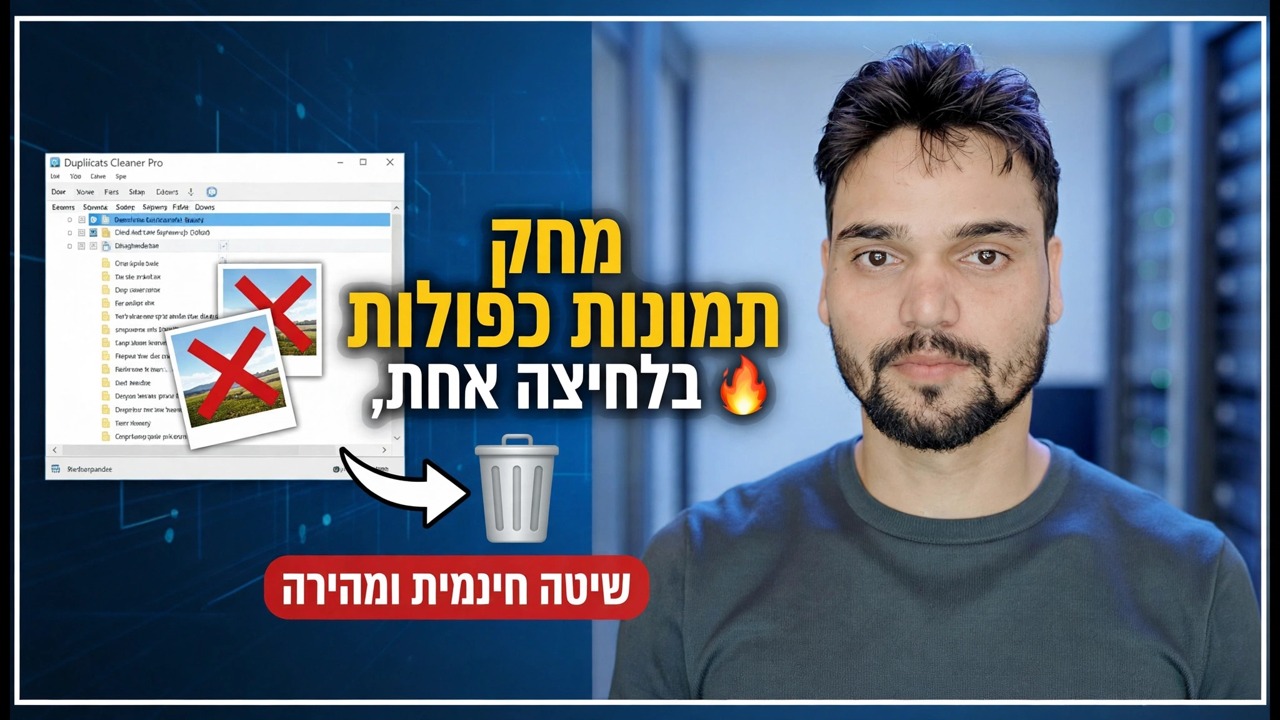 מחק תמונות כפולות בקליק אחד 🔥 שיטה חינמית ומהירה