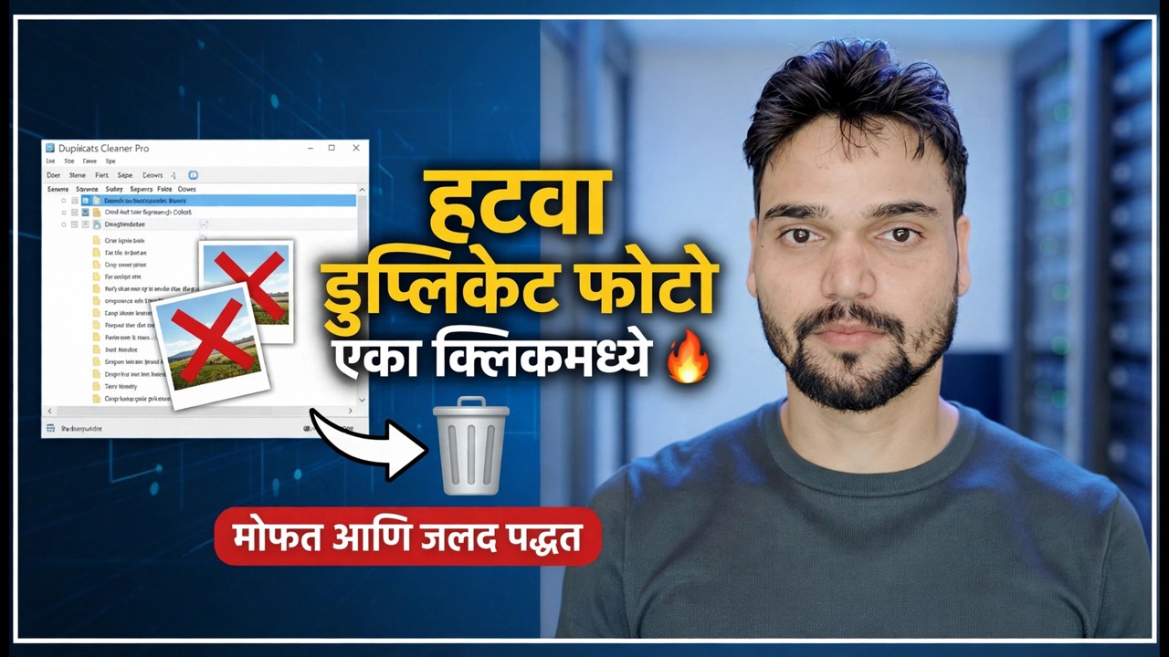 एका क्लिकवर डुप्लिकेट फोटो हटवा 🔥 मोफत आणि जलद पद्धत