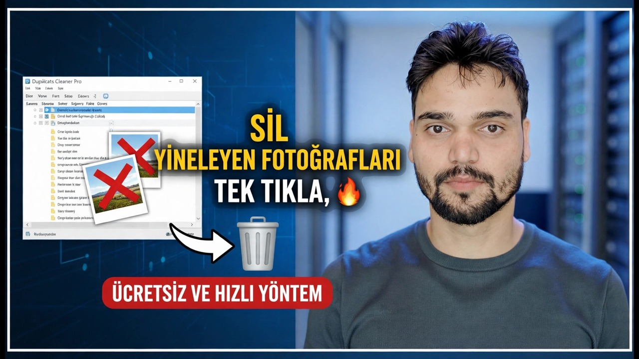 Tek Tıklamayla Yinelenen Fotoğrafları Sil 🔥 Ücretsiz ve Hızlı Yöntem