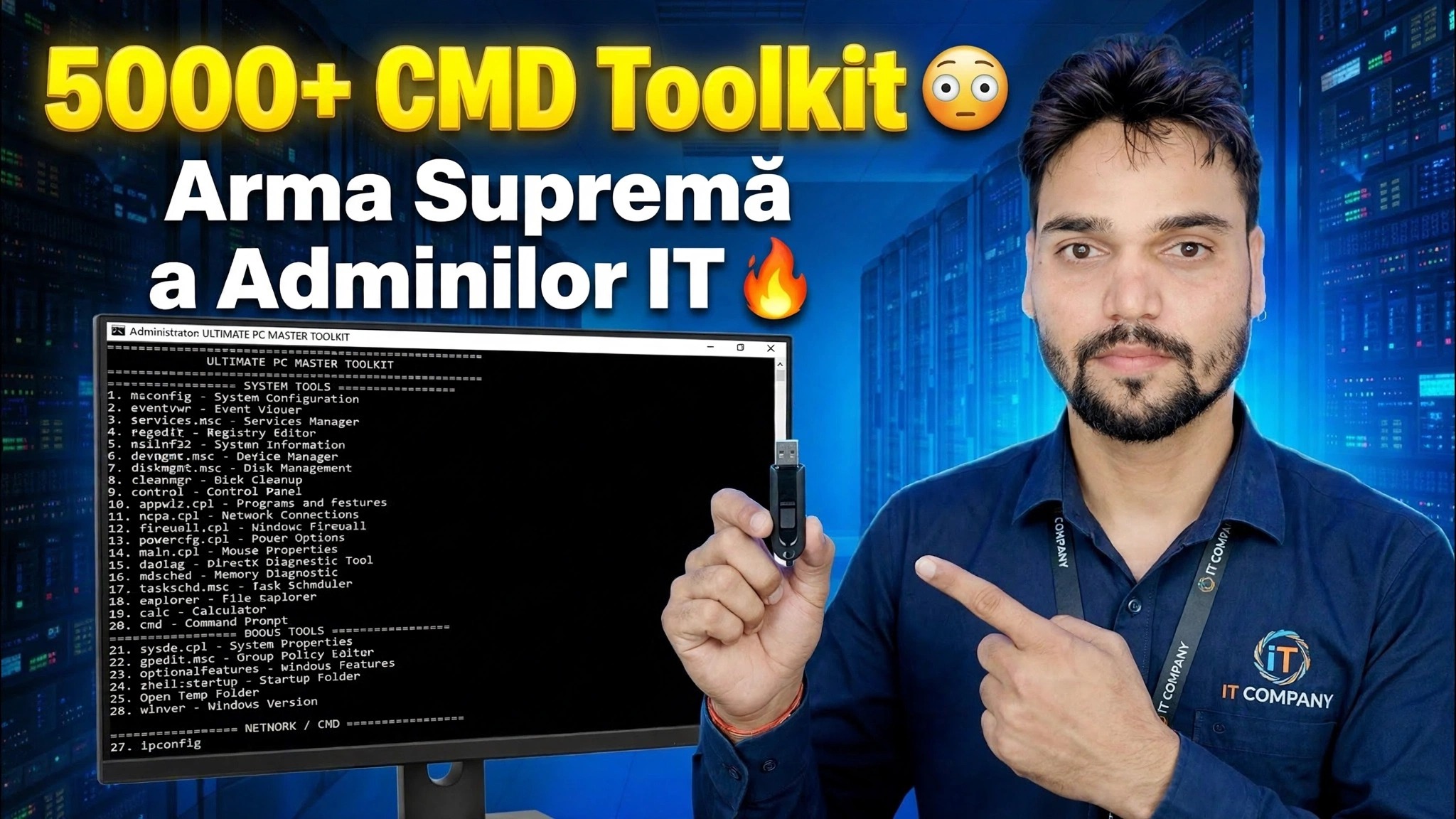 Peste 5000 de instrumente CMD 😳 Arma supremă pentru administratorii IT 🔥