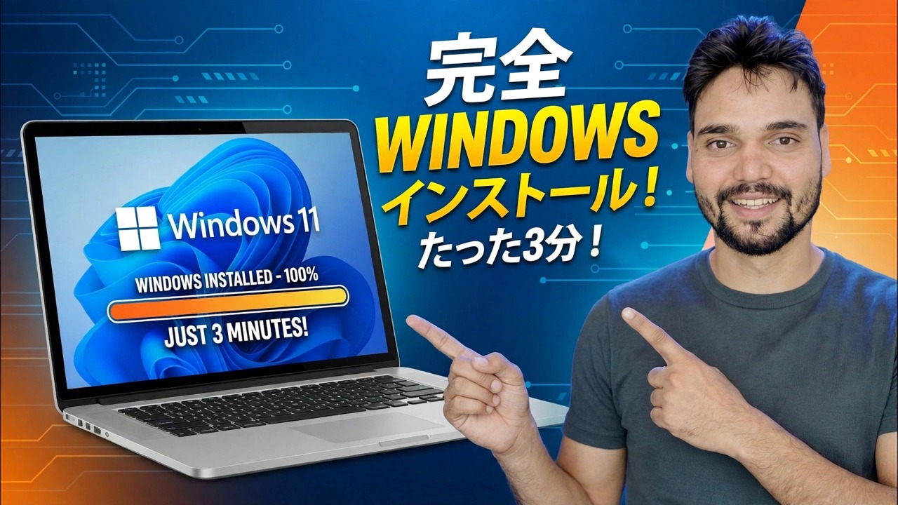 わずか 3 分で Windows を完全にインストール ⚡