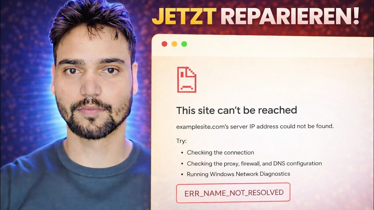 ERR_NAME_NOT_RESOLVED Fehlerbehebung 🔥 Internet funktioniert, aber Website wird nicht geöffnet
