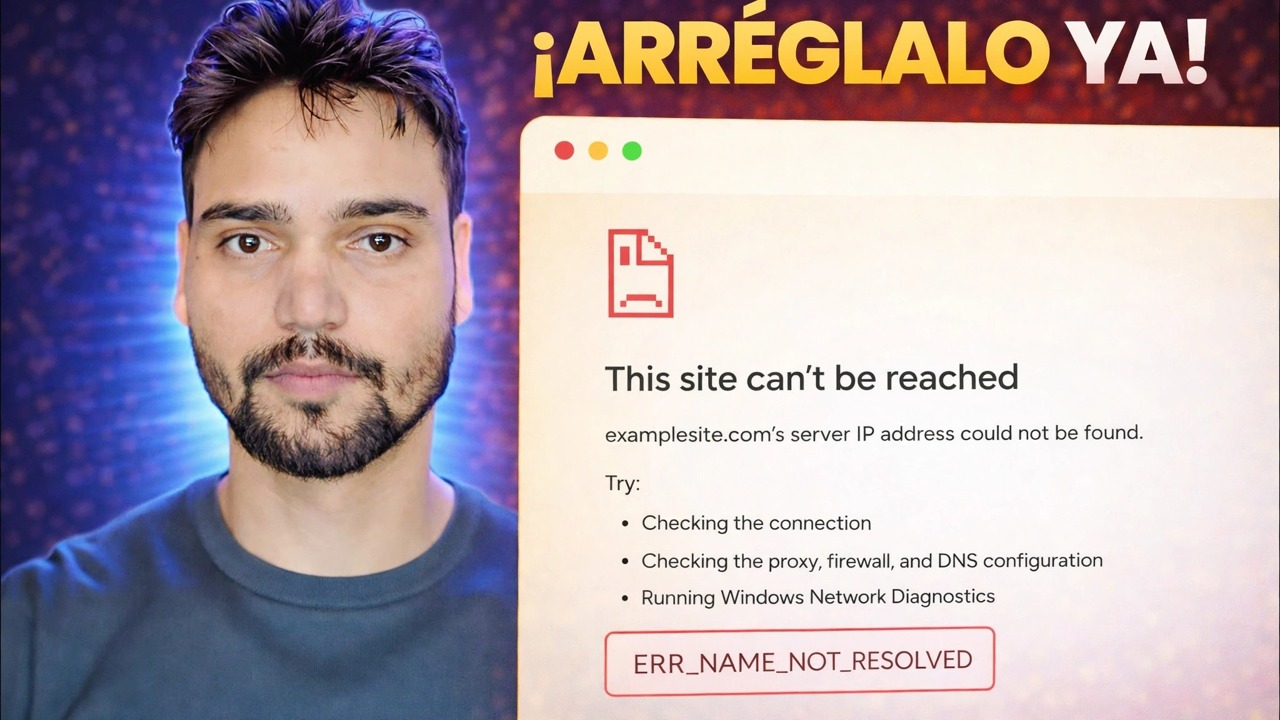Solución de error ERR_NAME_NOT_RESOLVED 🔥 Internet funciona pero el sitio web no se abre