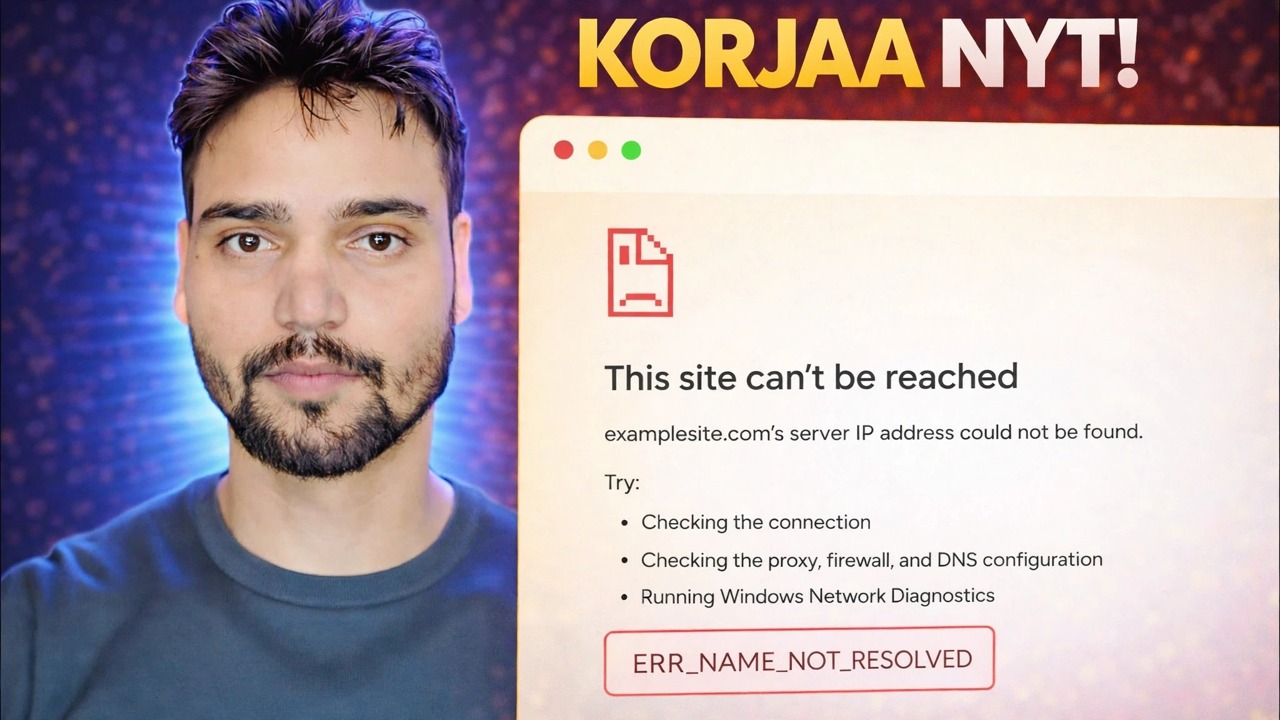 ERR_NAME_NOT_RESOLVED Virheen korjaus 🔥 Internet toimii, mutta verkkosivusto ei avaudu