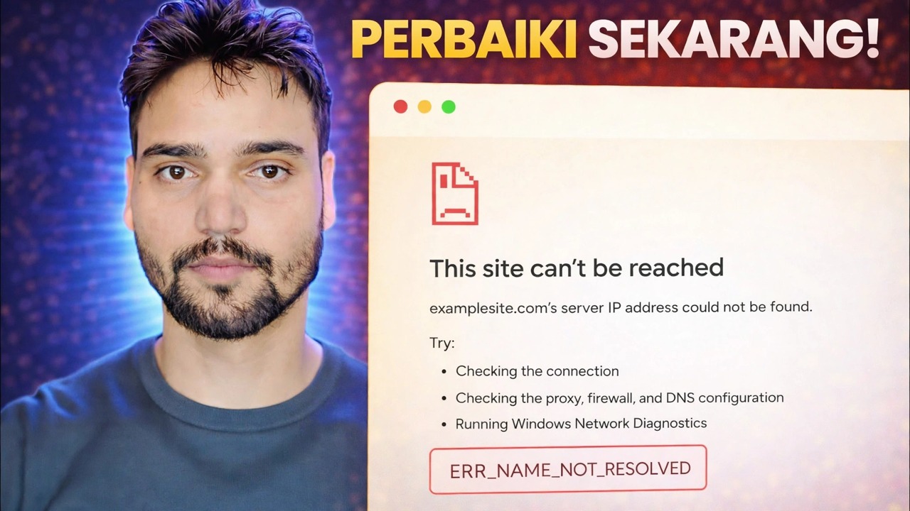 ERR_NAME_NOT_RESOLVED Perbaikan Kesalahan 🔥 Internet Berfungsi Tapi Situs Web Tidak Dapat Dibuka