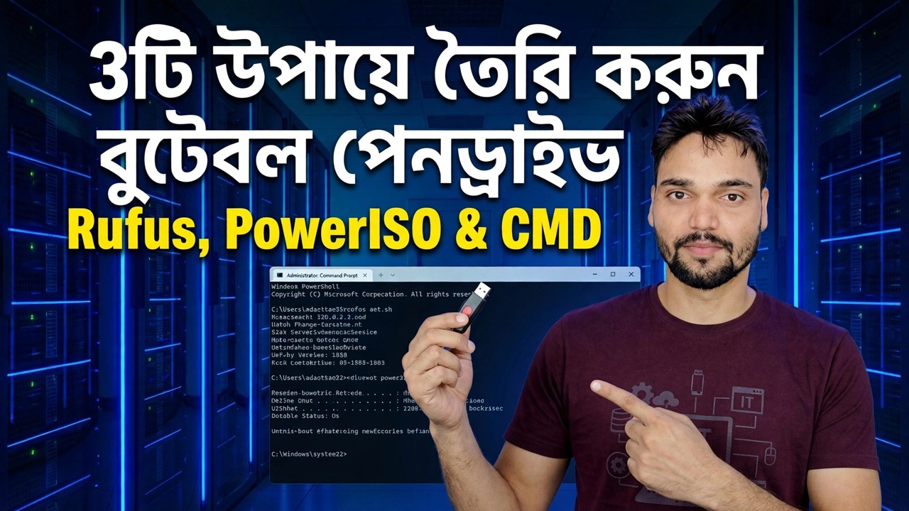 রুফাস এবং পাওয়ারআইএসও - বিনামূল্যের সরঞ্জামগুলির সাথে একটি বুটযোগ্য USB ড্রাইভ তৈরি করুন৷