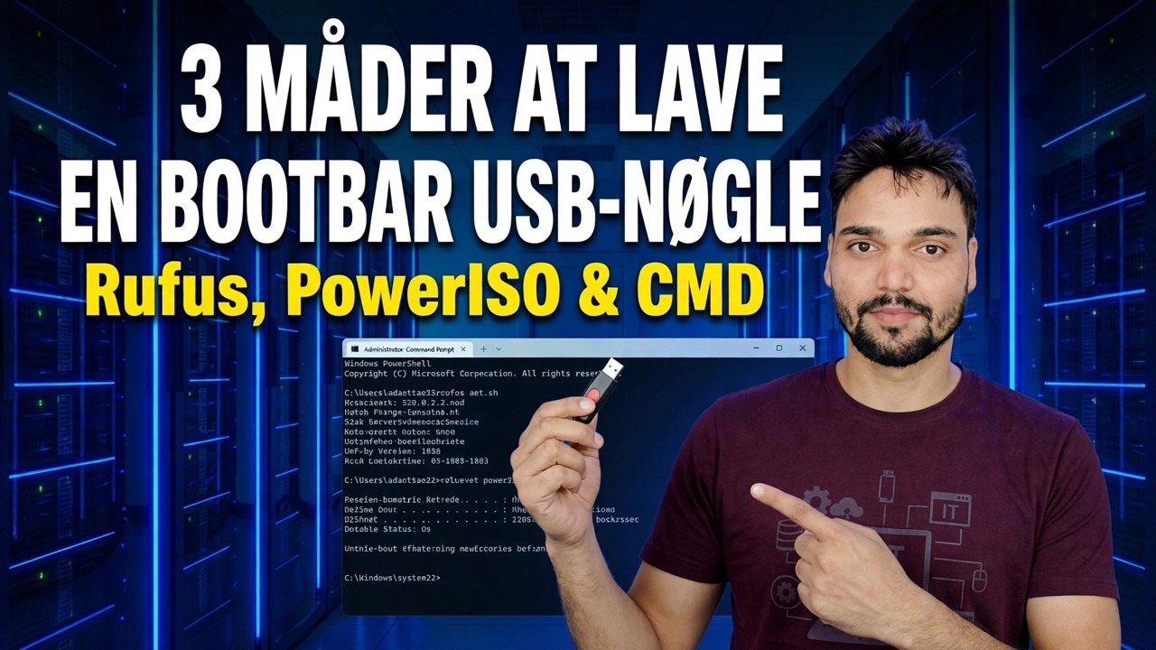 Opret et bootbart USB-drev med Rufus & PowerISO – Gratis værktøjer