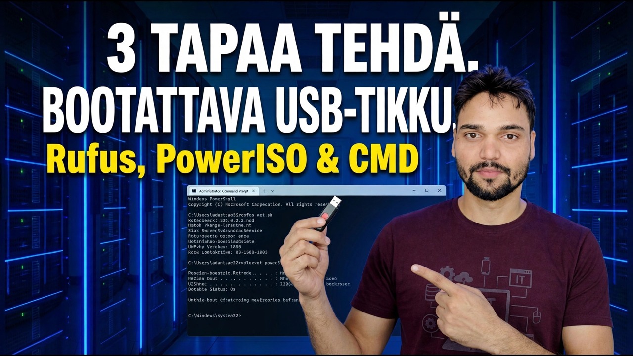 Luo käynnistettävä USB-asema Rufus & PowerISO -ilmaisilla työkaluilla