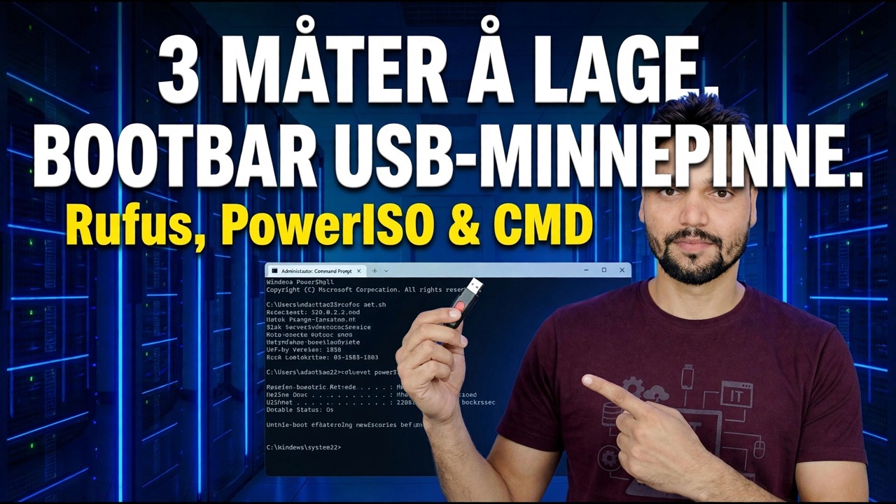 Lag en oppstartbar USB-stasjon med Rufus & PowerISO – gratis verktøy