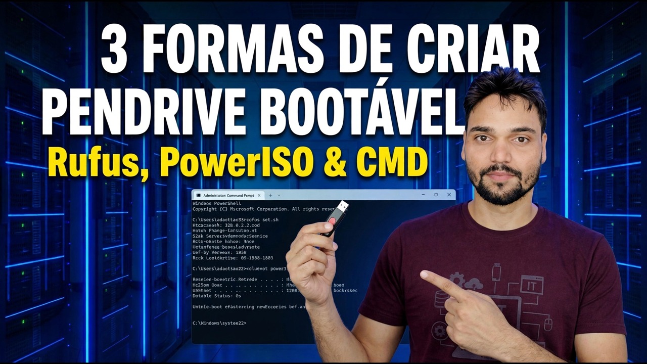 Crie uma unidade USB inicializável com Rufus e PowerISO – Ferramentas gratuitas