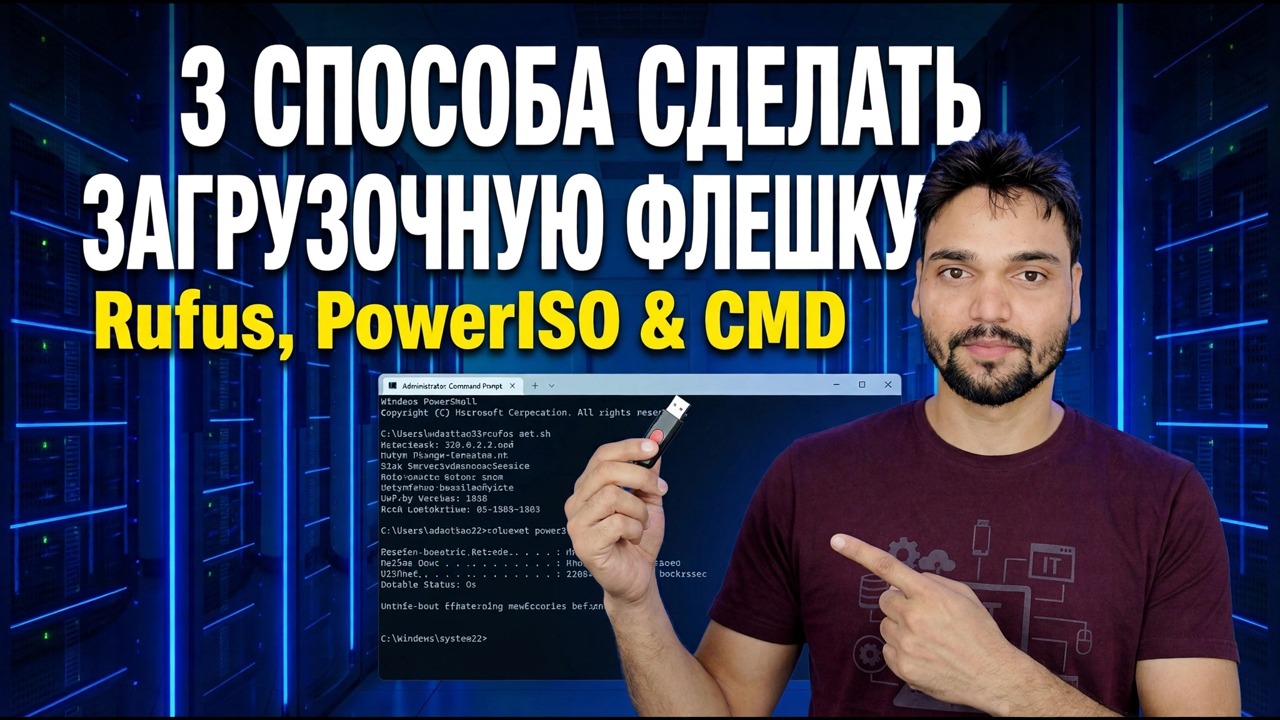 Создайте загрузочный USB-накопитель с помощью Rufus и PowerISO — бесплатные инструменты