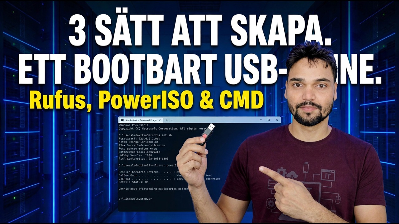 Skapa en startbar USB-enhet med Rufus & PowerISO – Gratis verktyg
