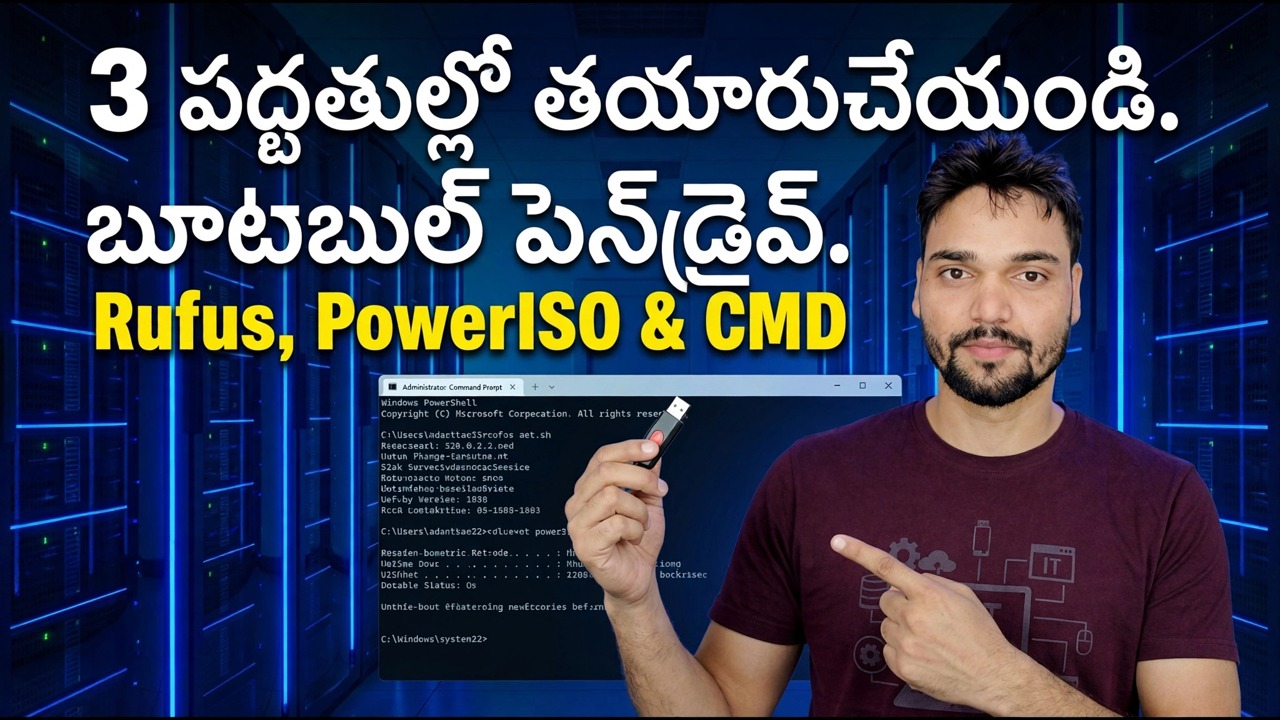 రూఫస్ & పవర్ఐఎస్ఓతో బూటబుల్ USB డ్రైవ్‌ను సృష్టించండి - ఉచిత సాధనాలు