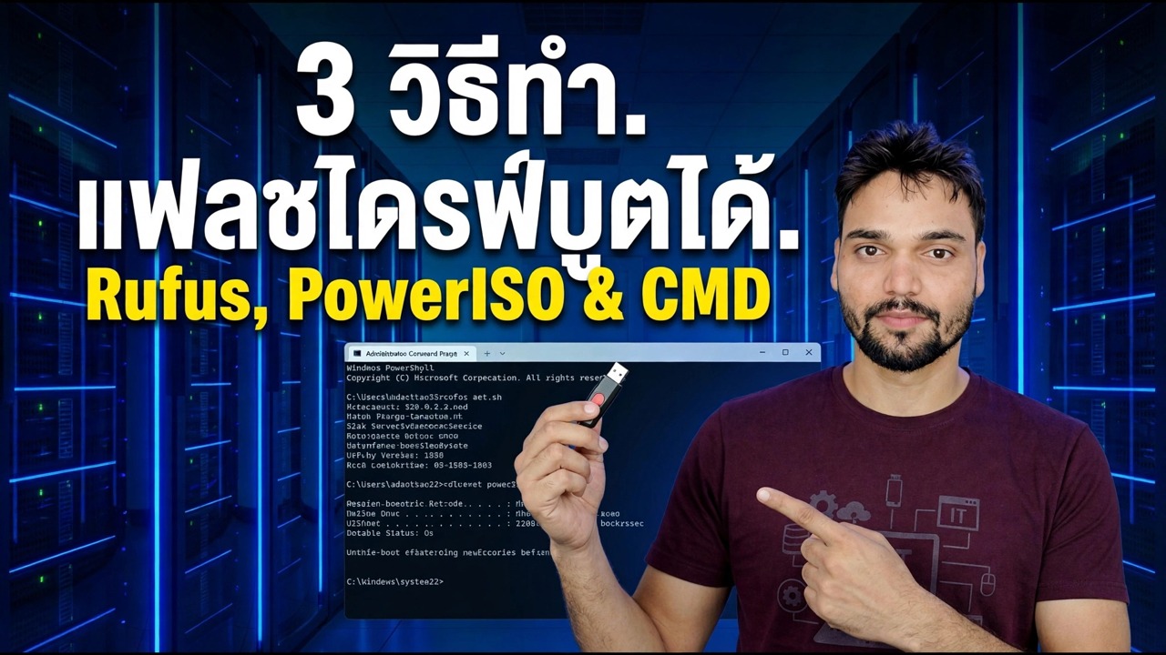 สร้างไดรฟ์ USB ที่สามารถบูตได้ด้วย Rufus & PowerISO – เครื่องมือฟรี