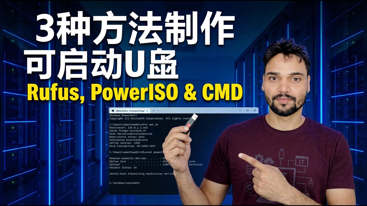 使用 Rufus 和 PowerISO 创建可启动 USB 驱动器 – 免费工具