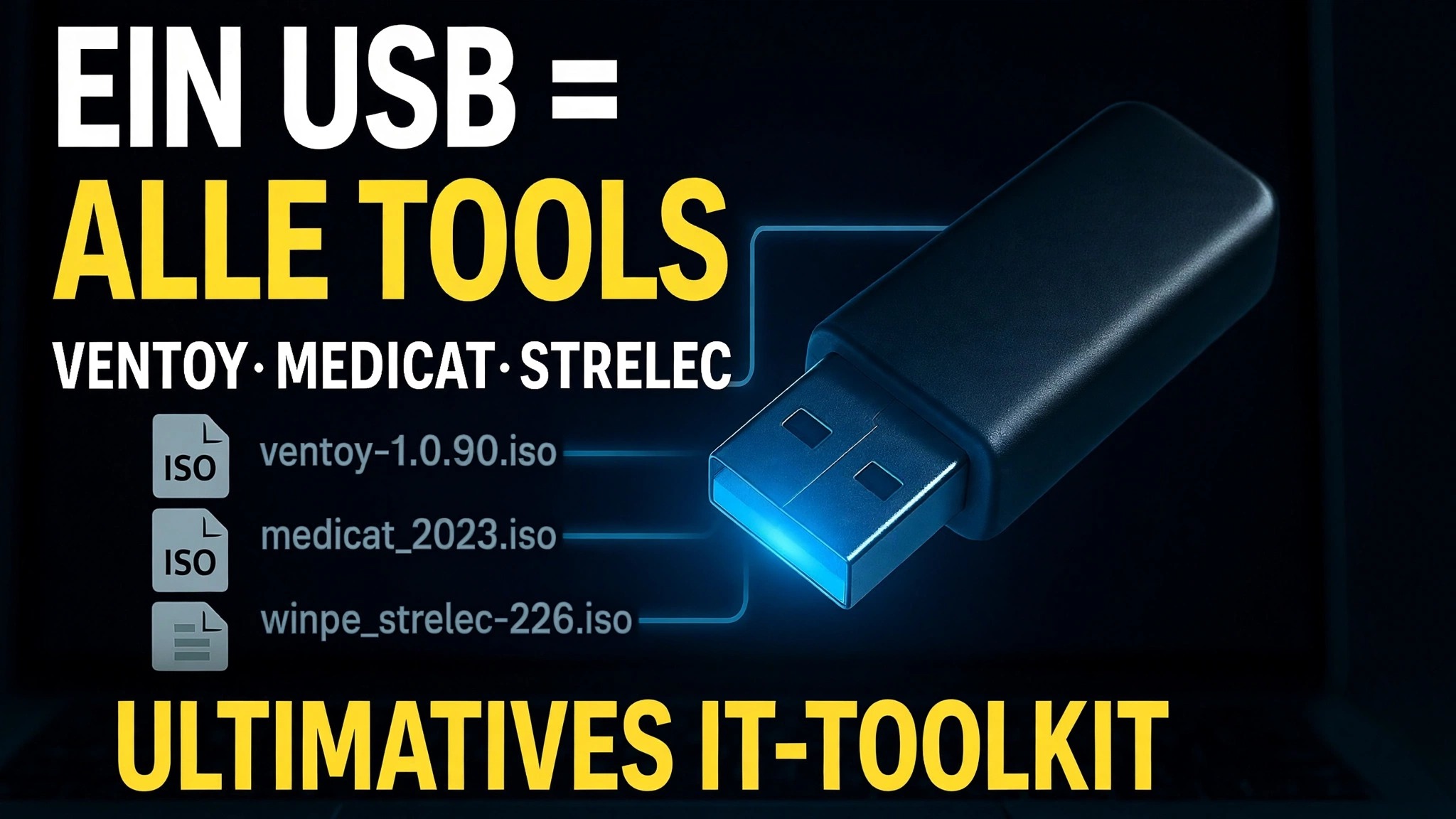 Ein USB = Alle Tools ⚠️ Ventoy + MediCat + Strelec + Gandalf