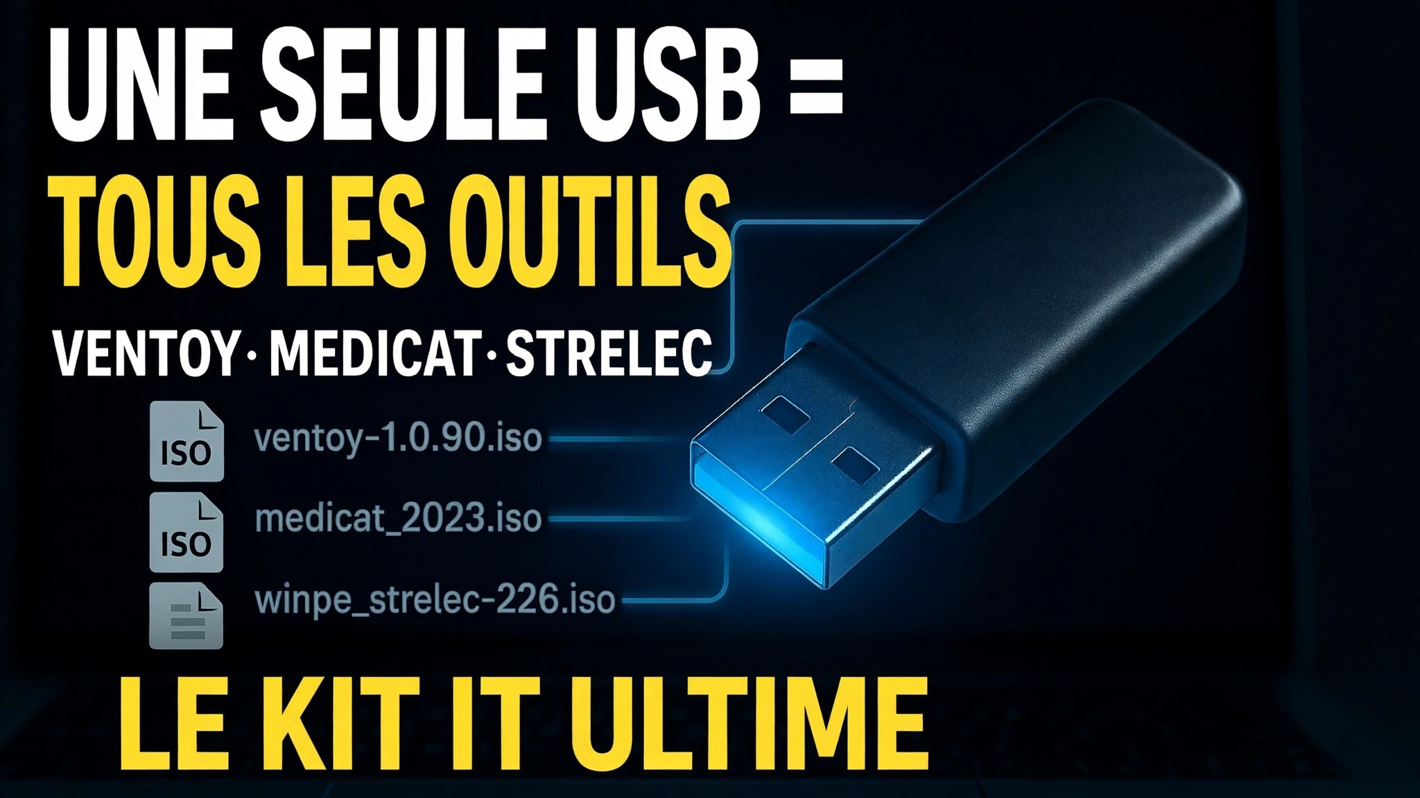 Une clé USB = Tous les outils ⚠️ Ventoy + MediCat + Strelec + Gandalf