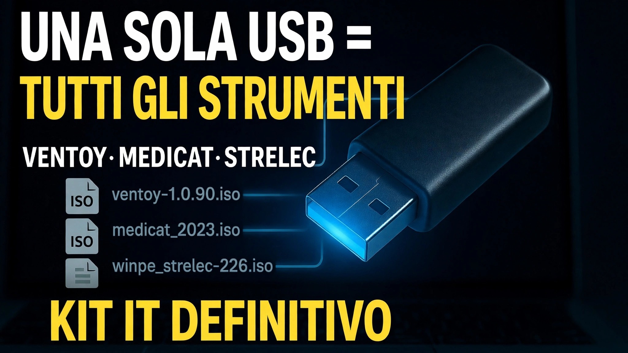 Una USB = Tutti gli strumenti ⚠️ Ventoy + MediCat + Strelec + Gandalf