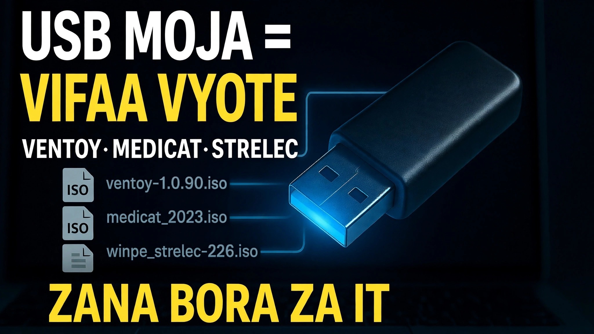 USB Moja = Zana Zote ⚠️ Ventoy + MediCat + Strelec + Gandalf