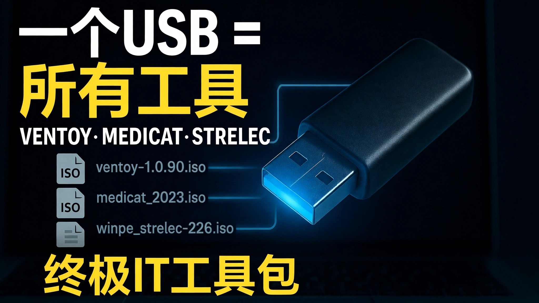 一个 USB = 所有工具 ⚠️ Ventoy + MediCat + Strelec + Gandalf