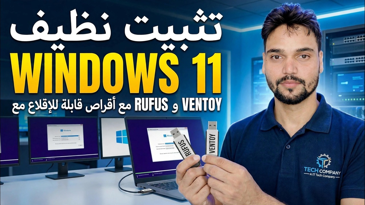 تثبيت Windows 11 😳 دليل Rufus + Ventoy الكامل (كلا الطريقتين)