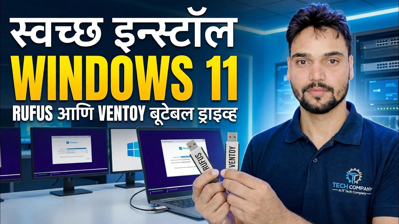 Windows 11 स्थापित करा 😳 Rufus + Ventoy पूर्ण मार्गदर्शक (दोन्ही पद्धती)