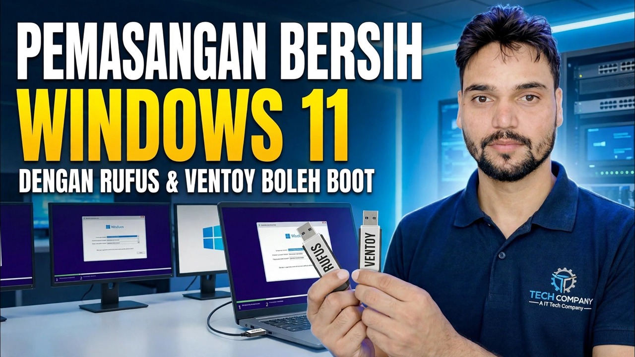 Pasang Windows 11 😳 Panduan Penuh Rufus + Ventoy (Kedua-dua Kaedah)
