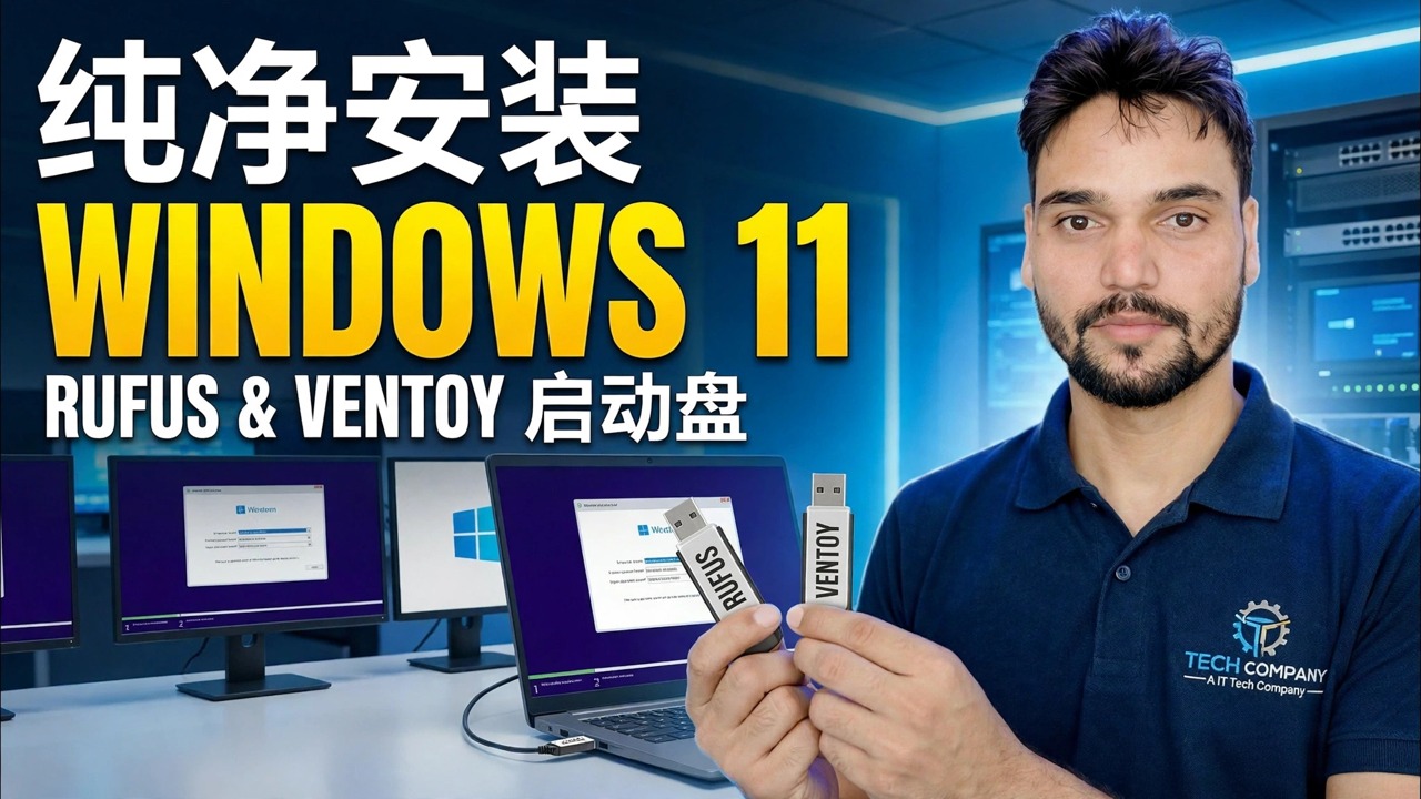 安装 Windows 11 😳 Rufus + Ventoy 完整指南（两种方法）