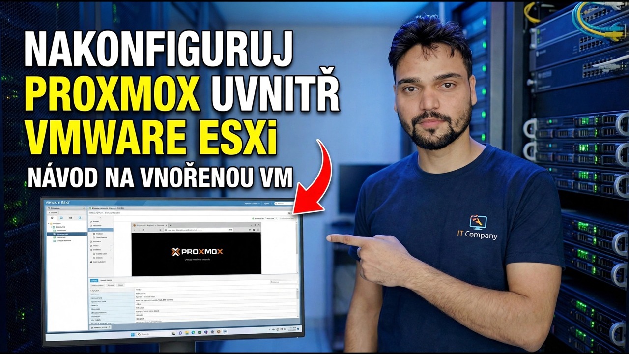 Nastavení vnořeného virtuálního počítače Proxmox – výukový program ESXi