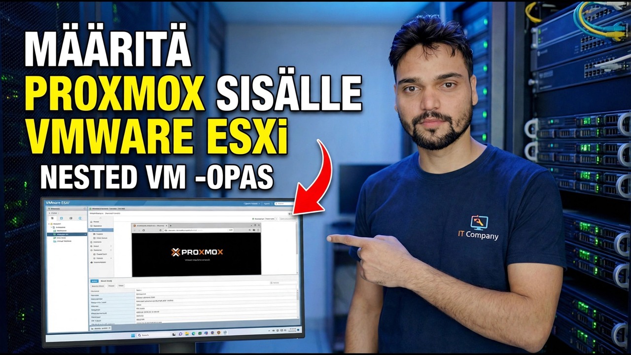 Proxmox Nested VM -asennus – ESXi-opetusohjelma