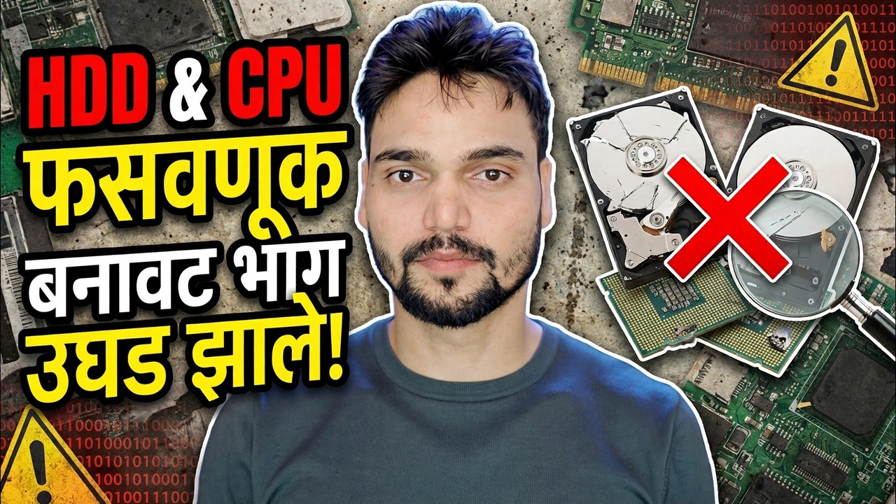 कॉम्प्युटर स्कॅम अलर्ट ❌ फेक एचडीडी आणि फेक सीपीयू का सच