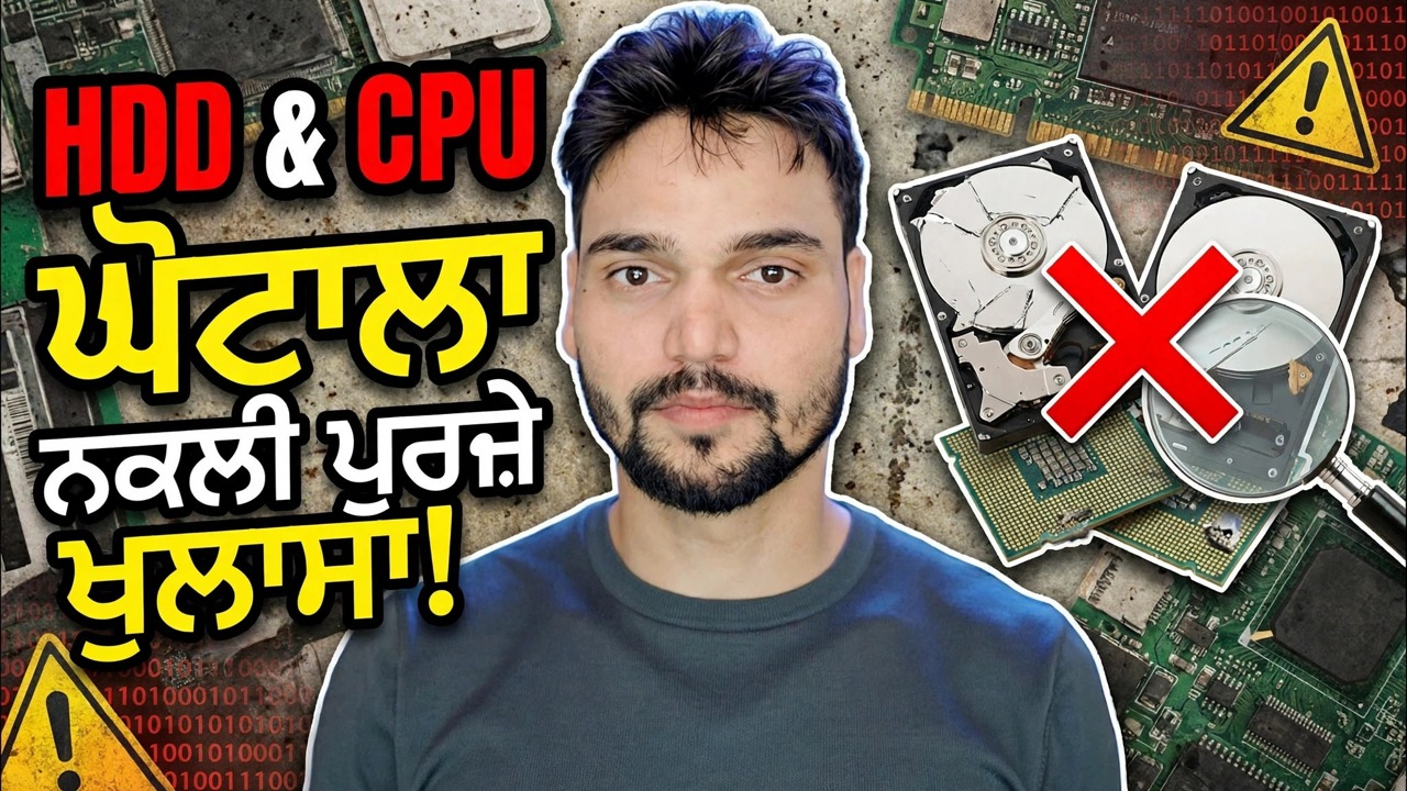 ਕੰਪਿਊਟਰ ਘੁਟਾਲੇ ਦੀ ਚਿਤਾਵਨੀ ❌ ਨਕਲੀ HDD ਅਤੇ ਨਕਲੀ CPU ਕਾ ਸੱਚ
