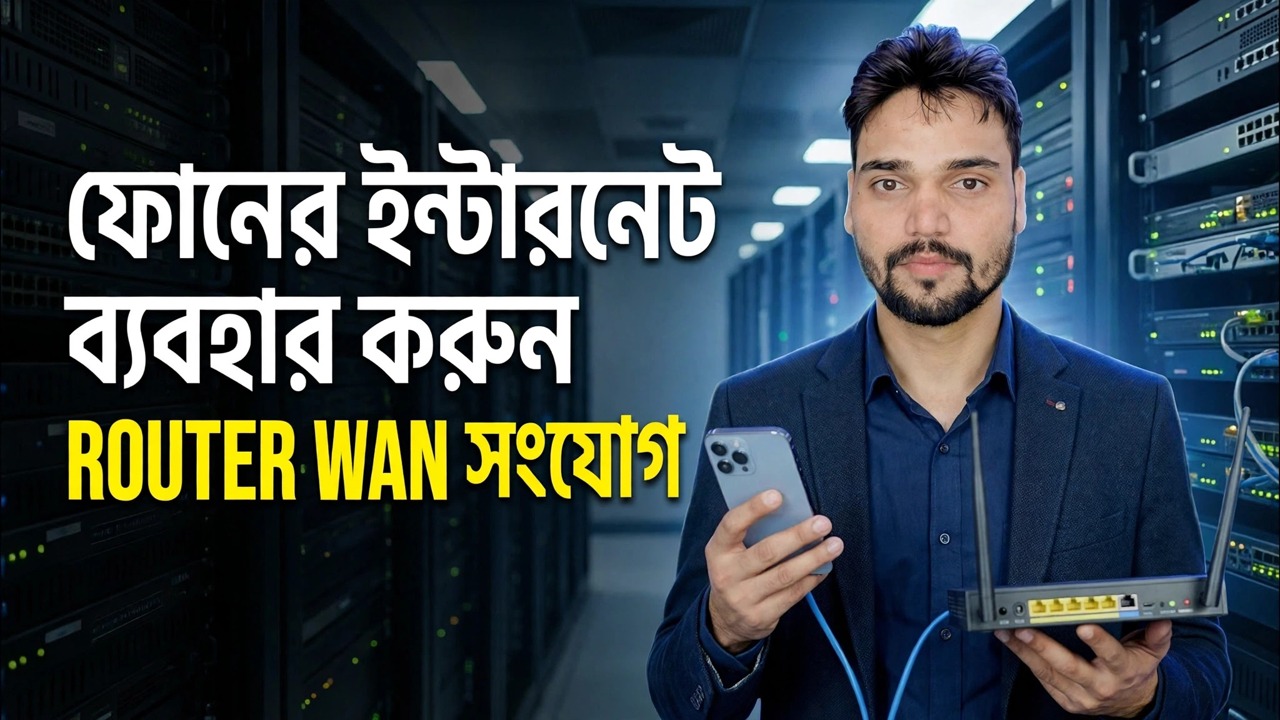 রাউটারে ফোন ইন্টারনেট ব্যবহার করুন 📶 ইথারনেট টিথারিং ট্রিক ব্যাখ্যা করা হয়েছে