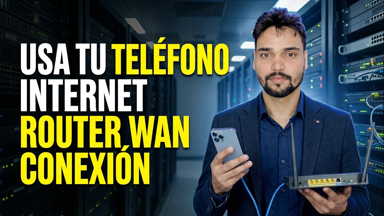 Utilice Internet del teléfono en el enrutador 📶 Explicación del truco de anclaje a red Ethernet