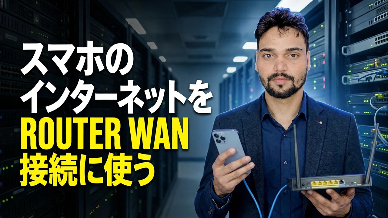 ルーターで電話インターネットを使用する 📶 イーサネットテザリングのトリックの説明