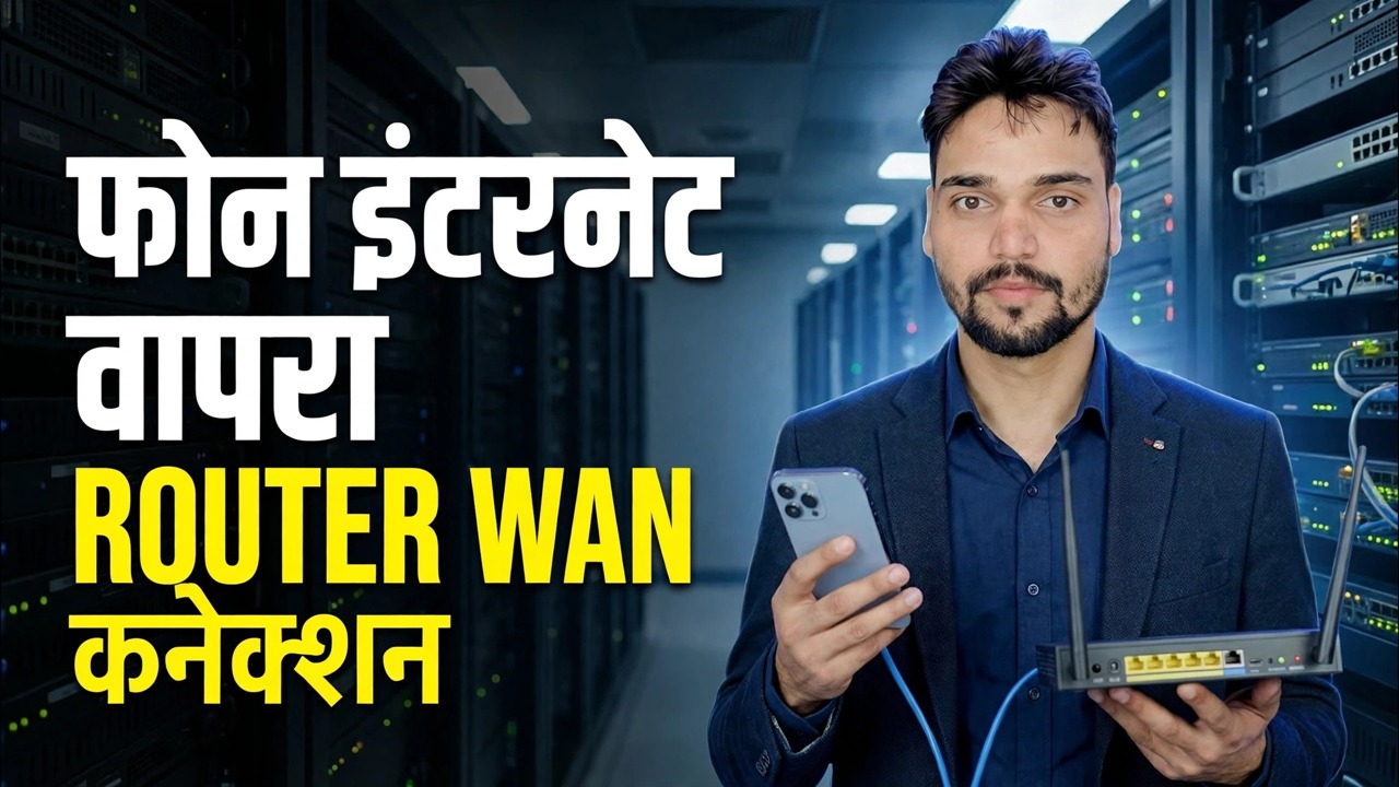 राउटरवर फोन इंटरनेट वापरा 📶 इथरनेट टिथरिंग युक्ती स्पष्ट केली आहे