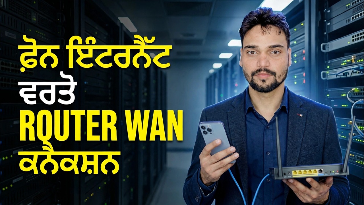 ਰਾਊਟਰ 'ਤੇ ਫ਼ੋਨ ਇੰਟਰਨੈੱਟ ਦੀ ਵਰਤੋਂ ਕਰੋ 📶 ਈਥਰਨੈੱਟ ਟੀਥਰਿੰਗ ਟ੍ਰਿਕ ਦੀ ਵਿਆਖਿਆ ਕੀਤੀ ਗਈ ਹੈ