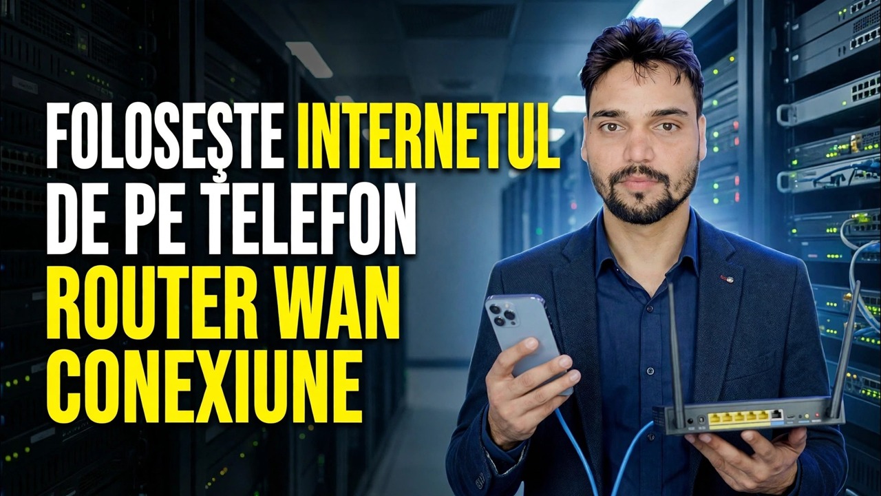 Utilizați Internetul telefonului pe router 📶 Este explicat trucul de conectare Ethernet