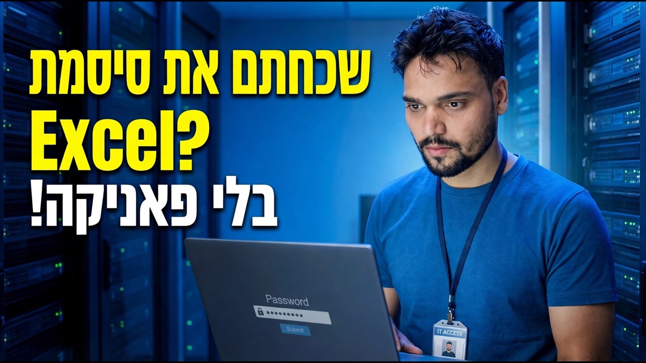 שחזור סיסמא של Excel - עובד בכל פעם